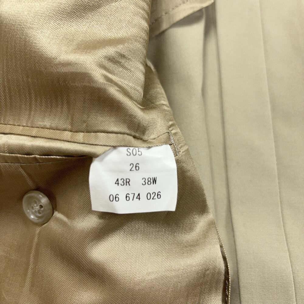 Brooks Brothers BrooksCool Poplin Blazer Men 43R Beige Sport Jacket Coat CoolMax - Picture 6 of 6
